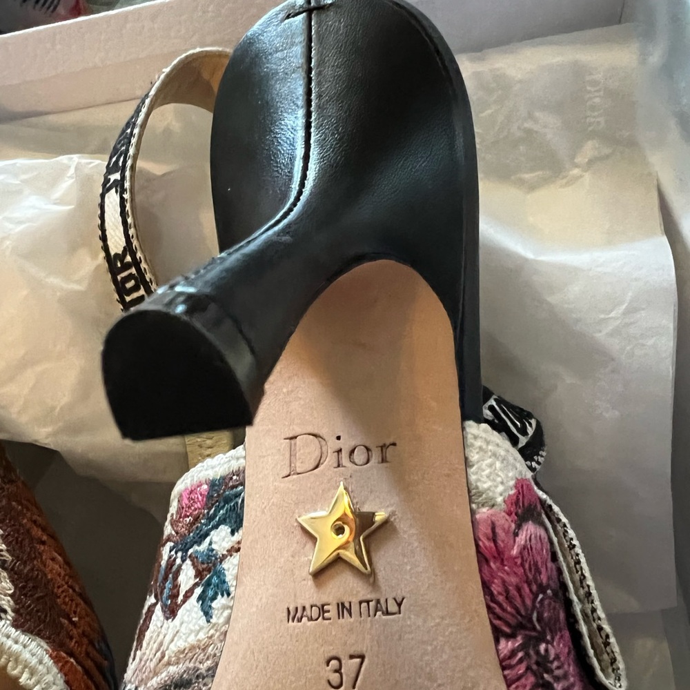 Christian Dior Jardin Dhivee E sling back heels - Picture 3 of 12